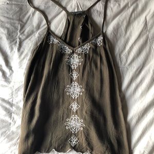 Open back tank top